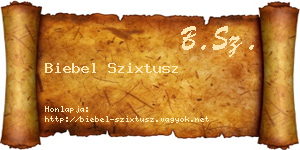 Biebel Szixtusz névjegykártya